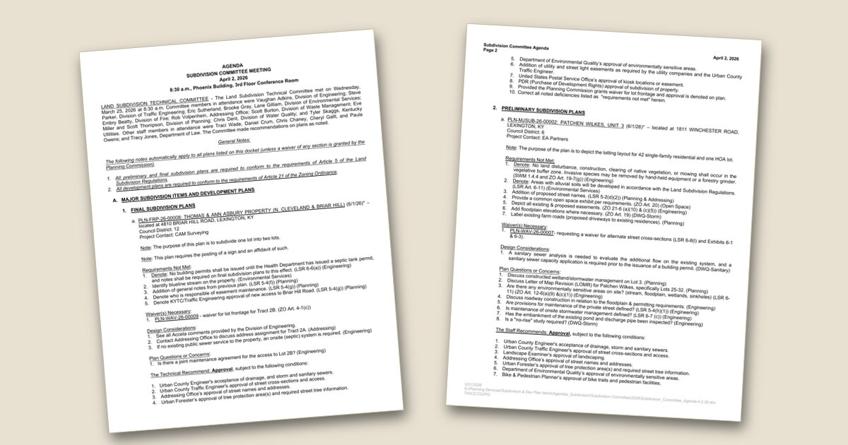 Cover image for Planning panel approves three major Lexington development projects