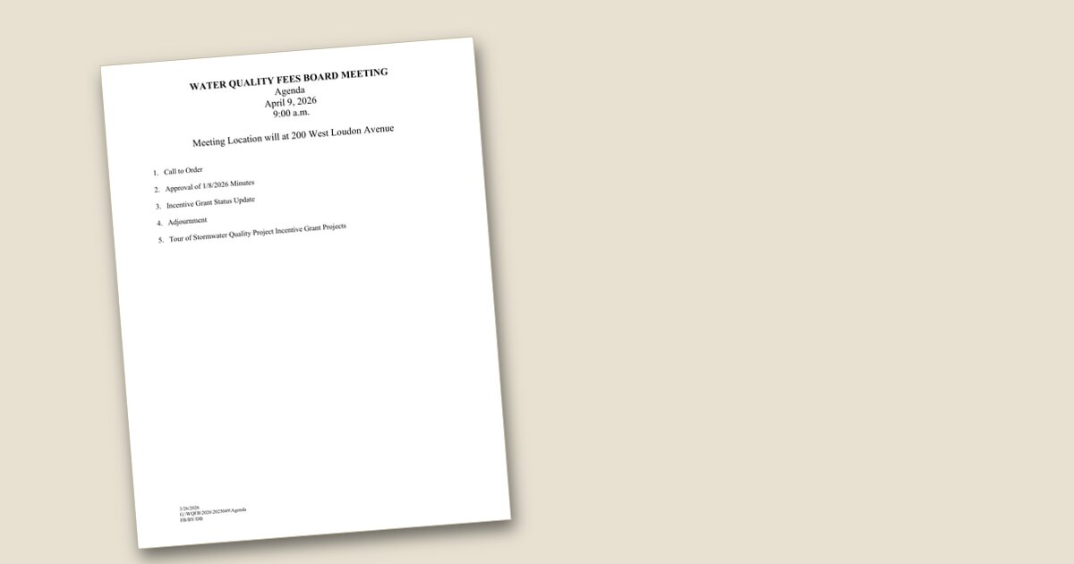 Cover image for Water Quality Board Meets to Review Grant Projects, Stormwater Initiatives