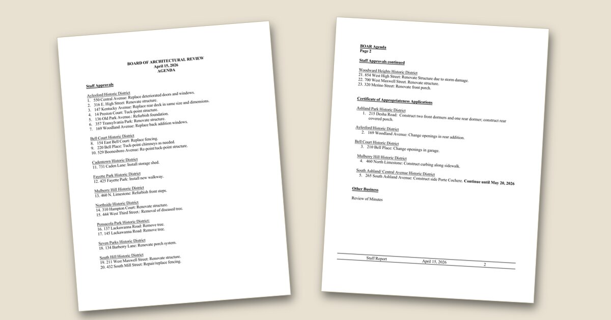 Cover image for Architectural Board Approves Renovations Across 9 Historic Districts