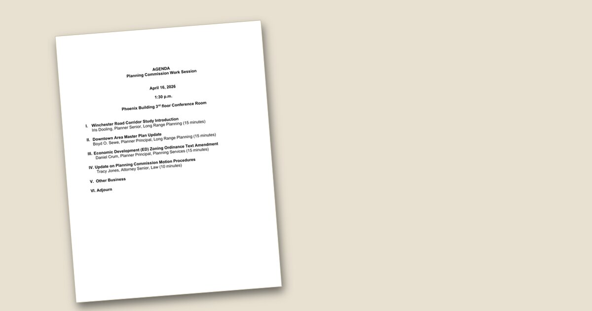 Cover image for Planning Commission Tackles Corridor Study, Downtown Master Plan Advances