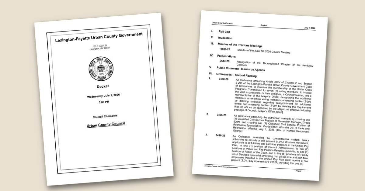 Illustration for LFUCG to weigh 2% pay raise, Sister Cities Commission changes