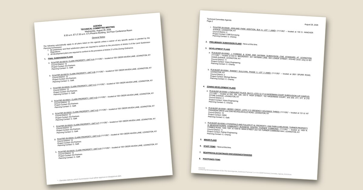 Illustration for Technical Committee to review 19 development projects Wednesday