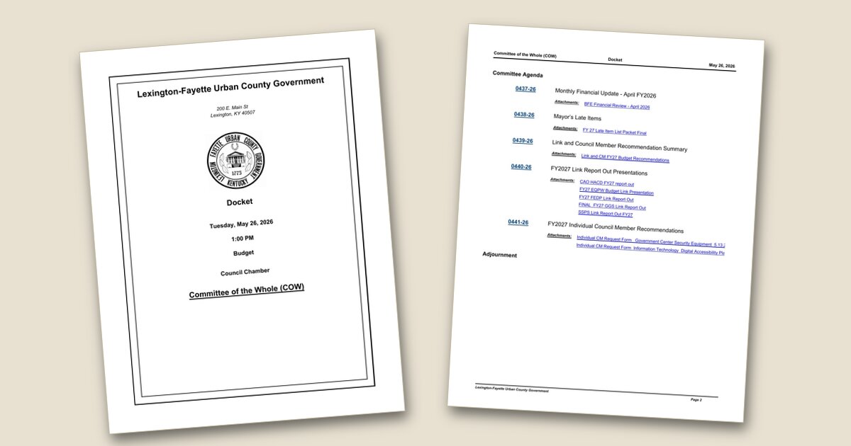 Cover image for Council to consider FY27 budget proposals in Tuesday committee meeting