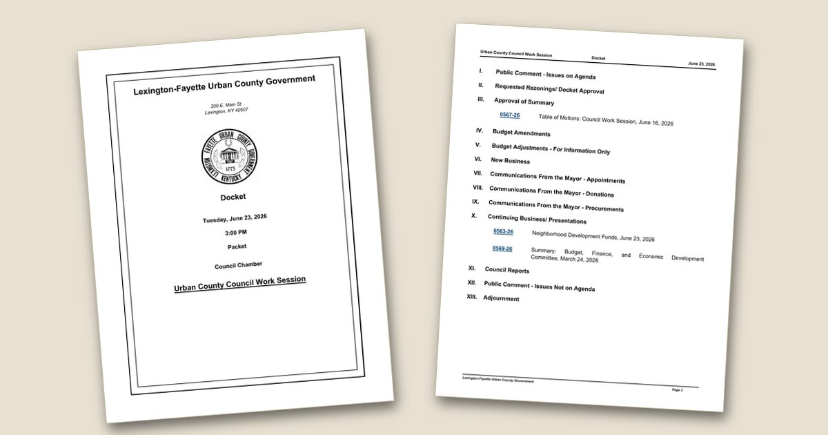 Illustration for LFUCG to consider $12M inmate health contract, park trail funds at Tuesday work session
