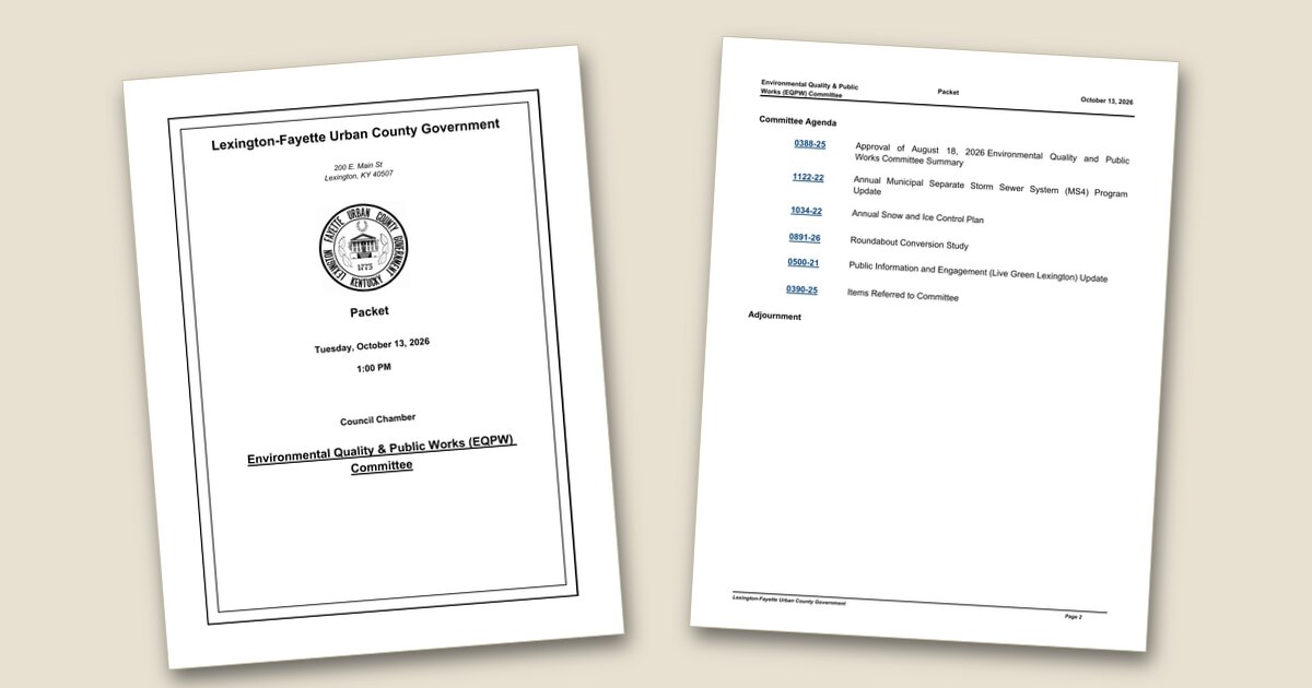 Illustration for EQPW committee agenda Tuesday covers stormwater, snow plan, roundabout study