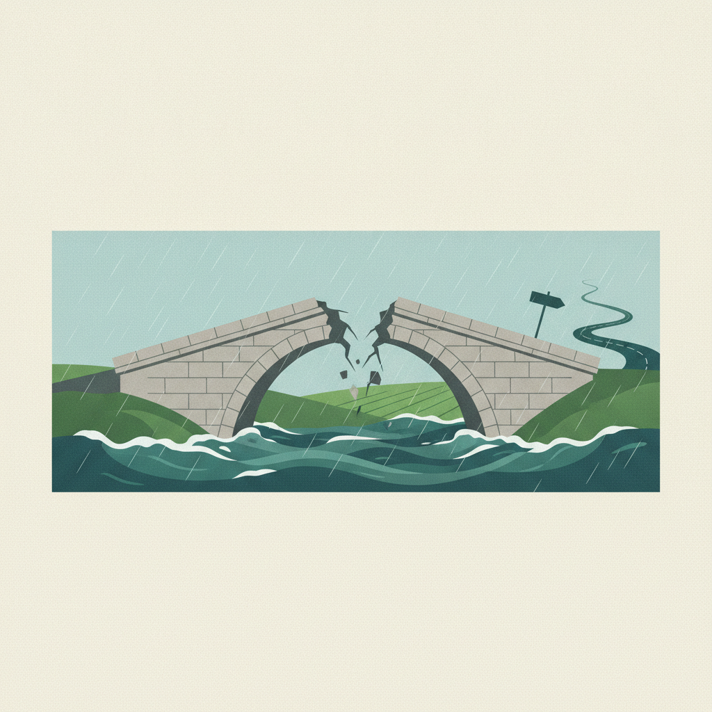 Illustration for Bridge on Tates Creek Road closed due to flood damage