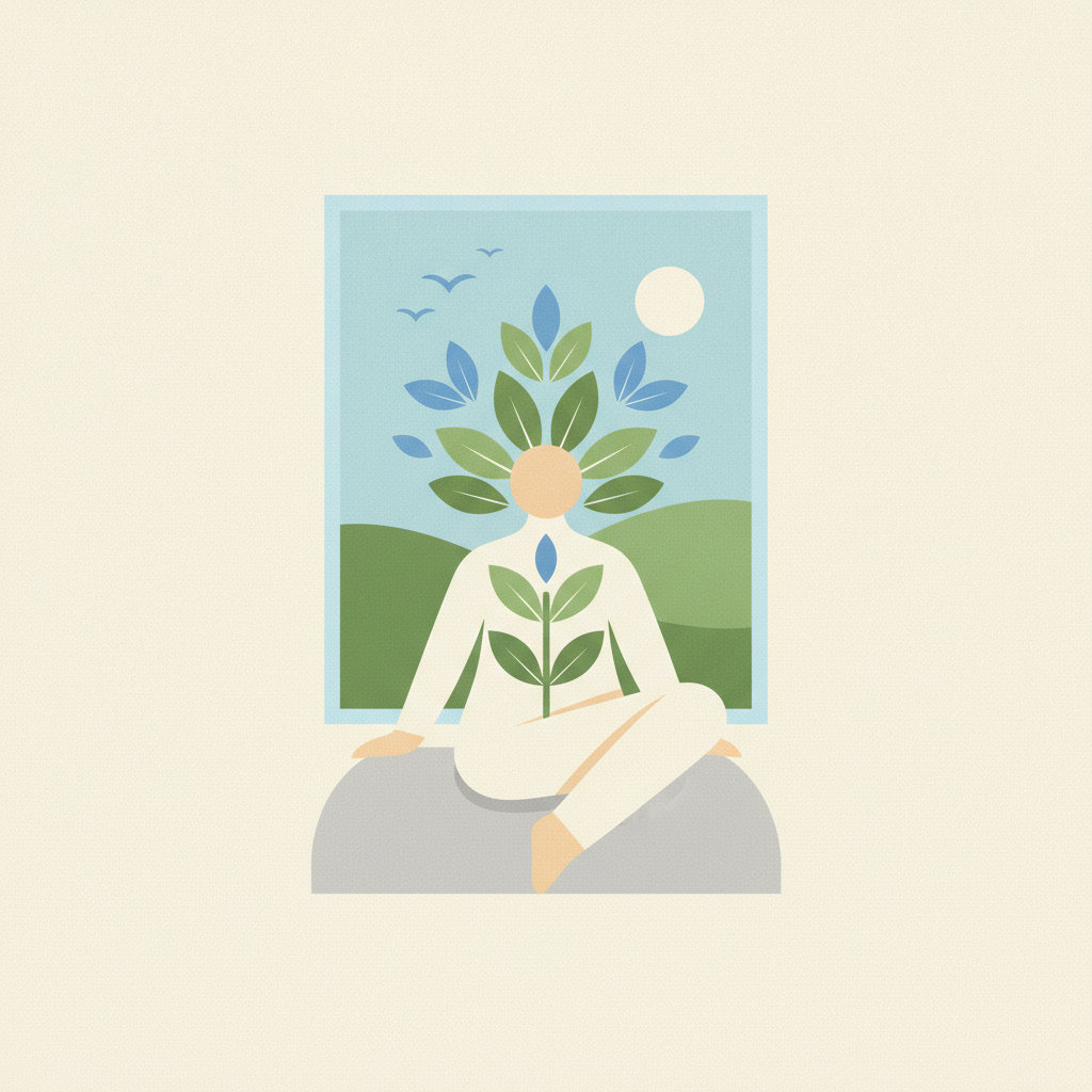 Illustration for Brief outdoor breaks during work can boost mental health, experts say