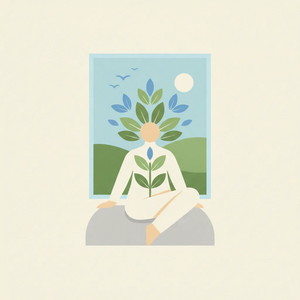 Illustration for Brief outdoor breaks during work can boost mental health, experts say