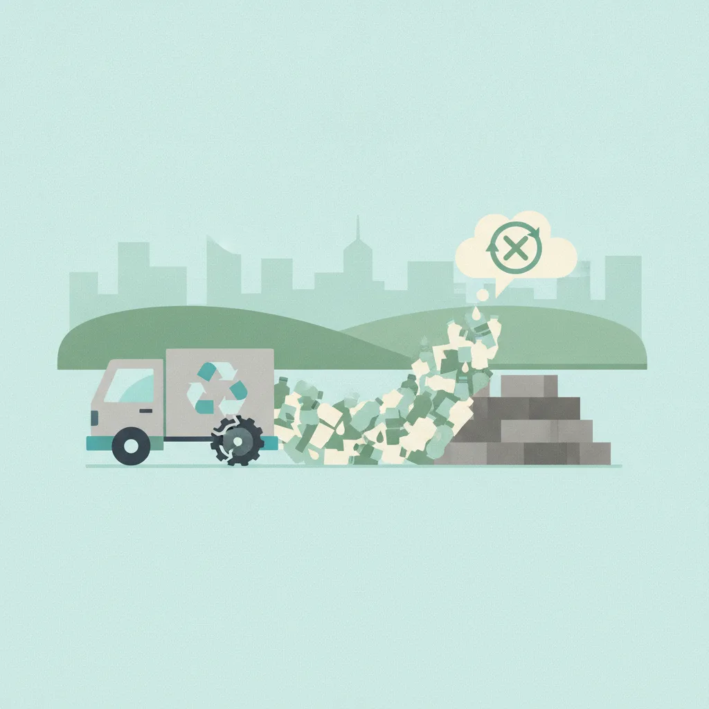 Illustration for City halts curbside recycling collection Tuesday due to mechanical issues