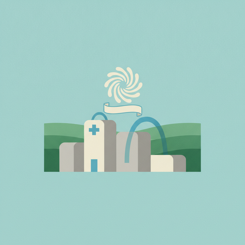 Illustration for CommonSpirit incorporated into name and signs at Saint Joseph Hospitals