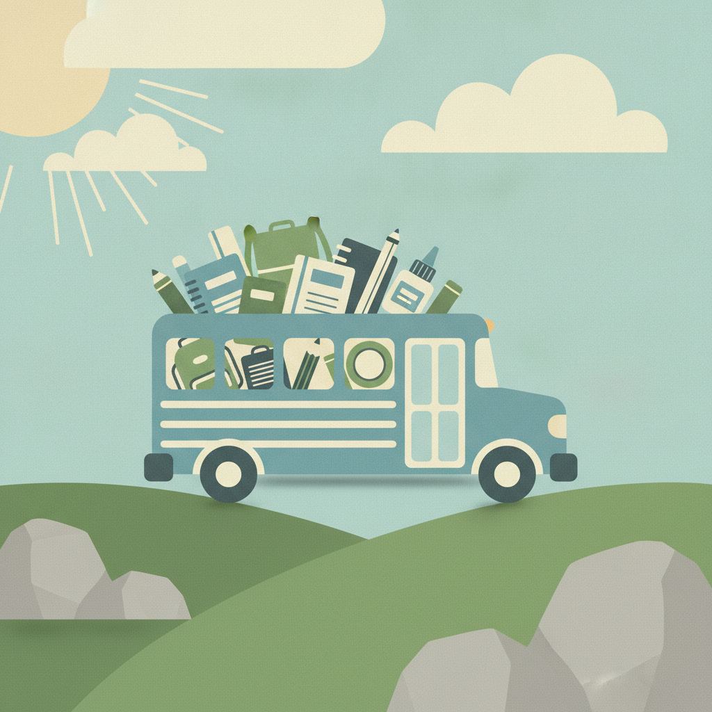 Illustration for Cumulus Media, FCPS launch 'Stuff the Bus' drive for school supplies