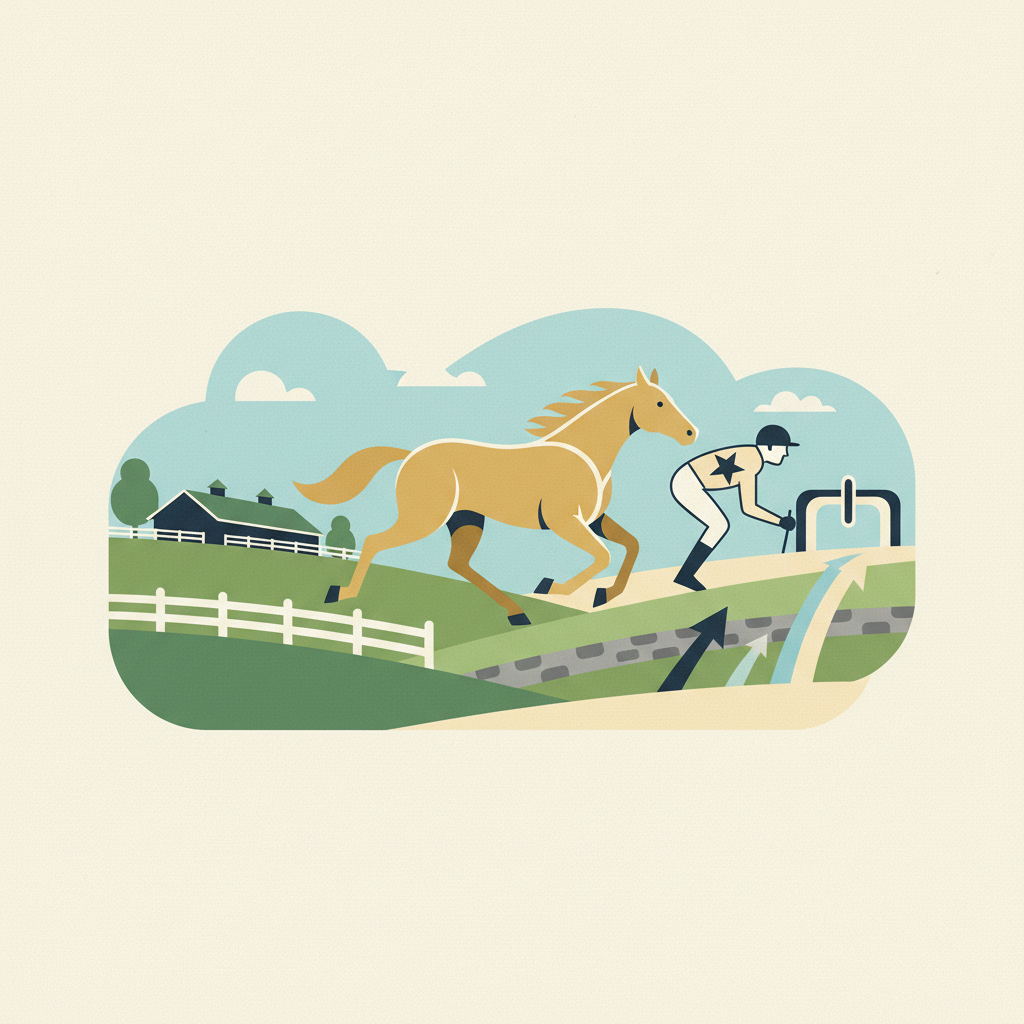 Illustration for Derby winner Golden Tempo preps at Keeneland for Belmont Stakes