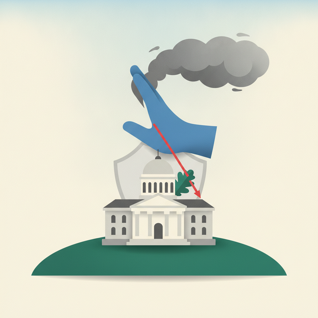 Illustration for Federal appeals court blocks EPA soot rule rollback