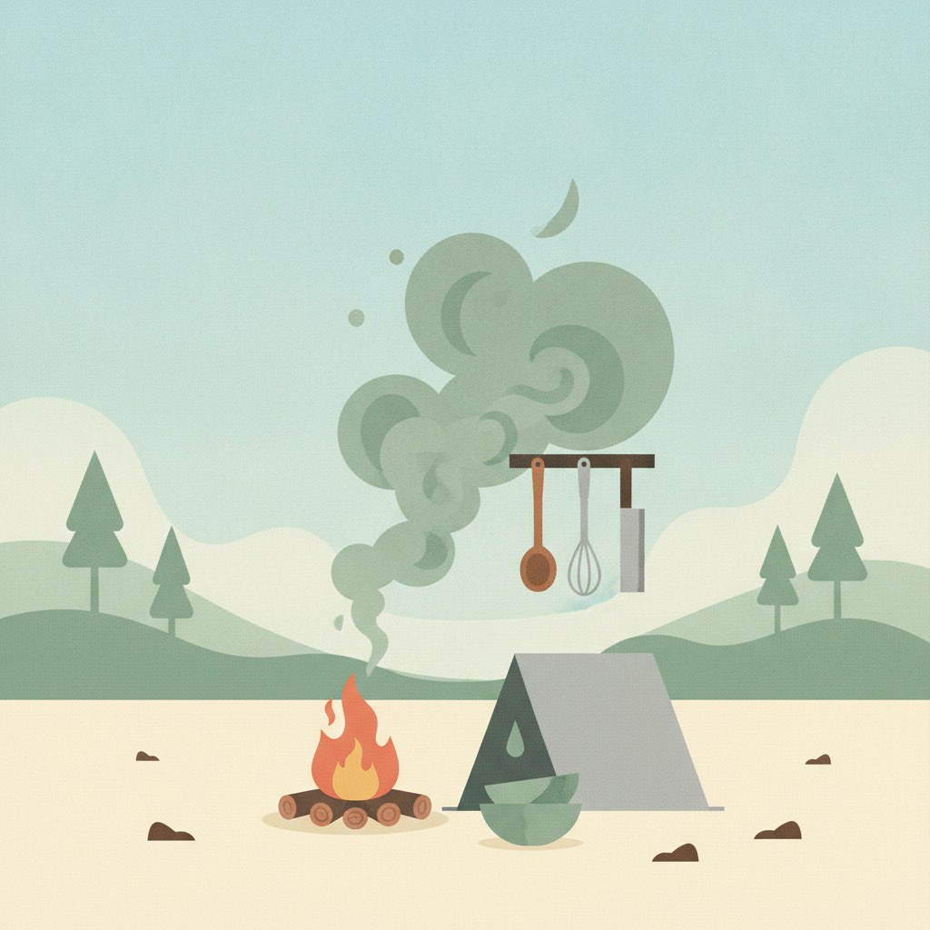 Illustration for Fire Season: Contamination Warning Disrupts Kitchen at an Oregon Fire Camp