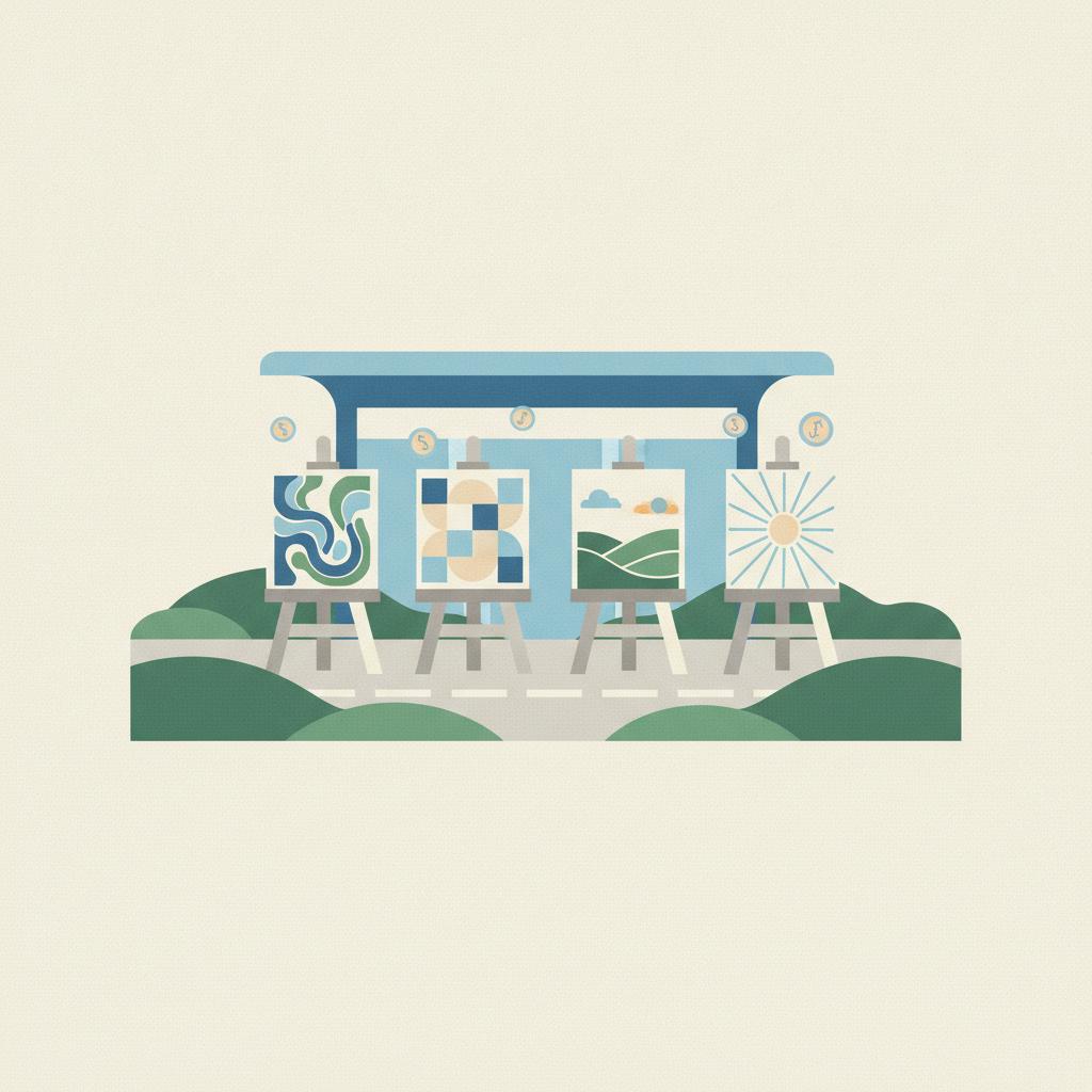 Illustration for Four Local Artists Chosen for Lextran Bus Shelter Art Project