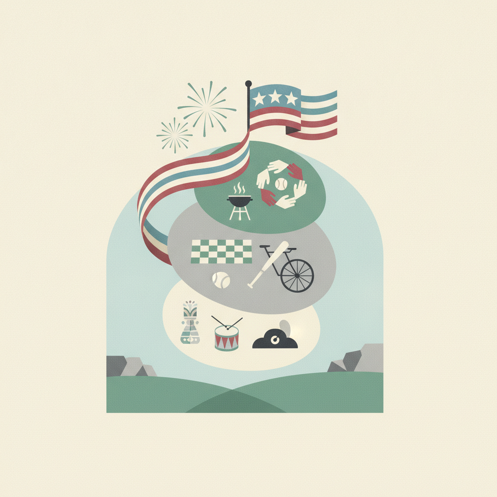 Illustration for How ordinary Americans shaped July 4th traditions