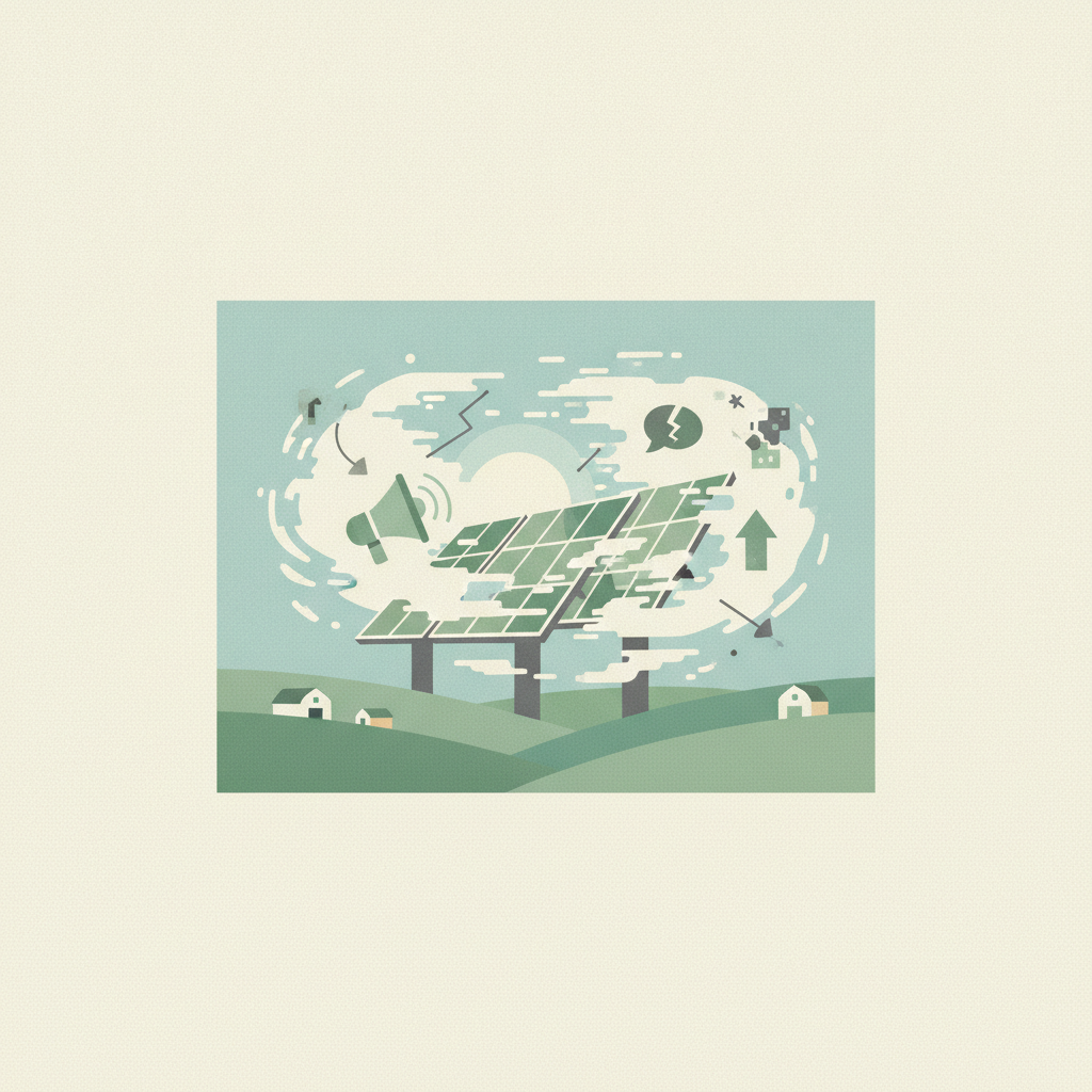 Illustration for In Rural Communities, Fears Amplified by ‘AI slop’ and Social Media Hamper Solar Boom