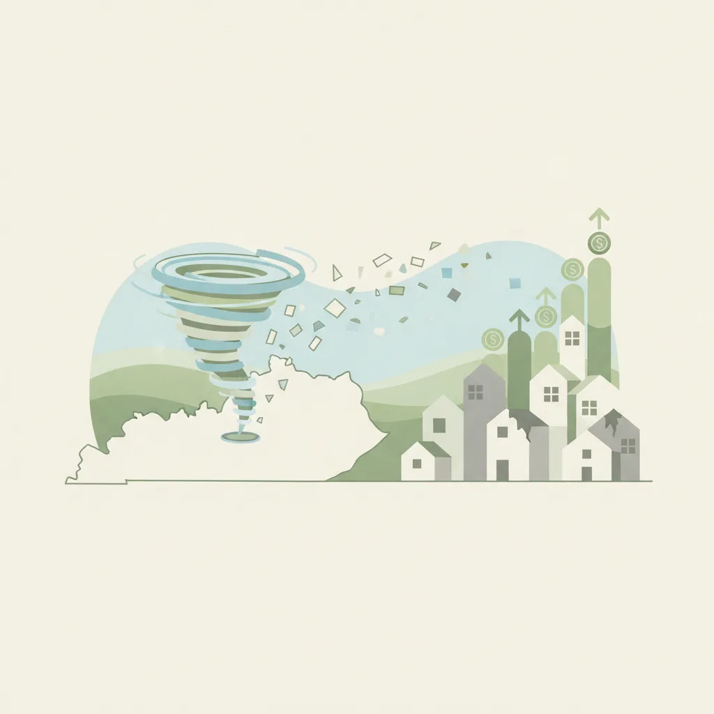 Illustration for Kentucky ranks 10th nationally for strong-wind property damage