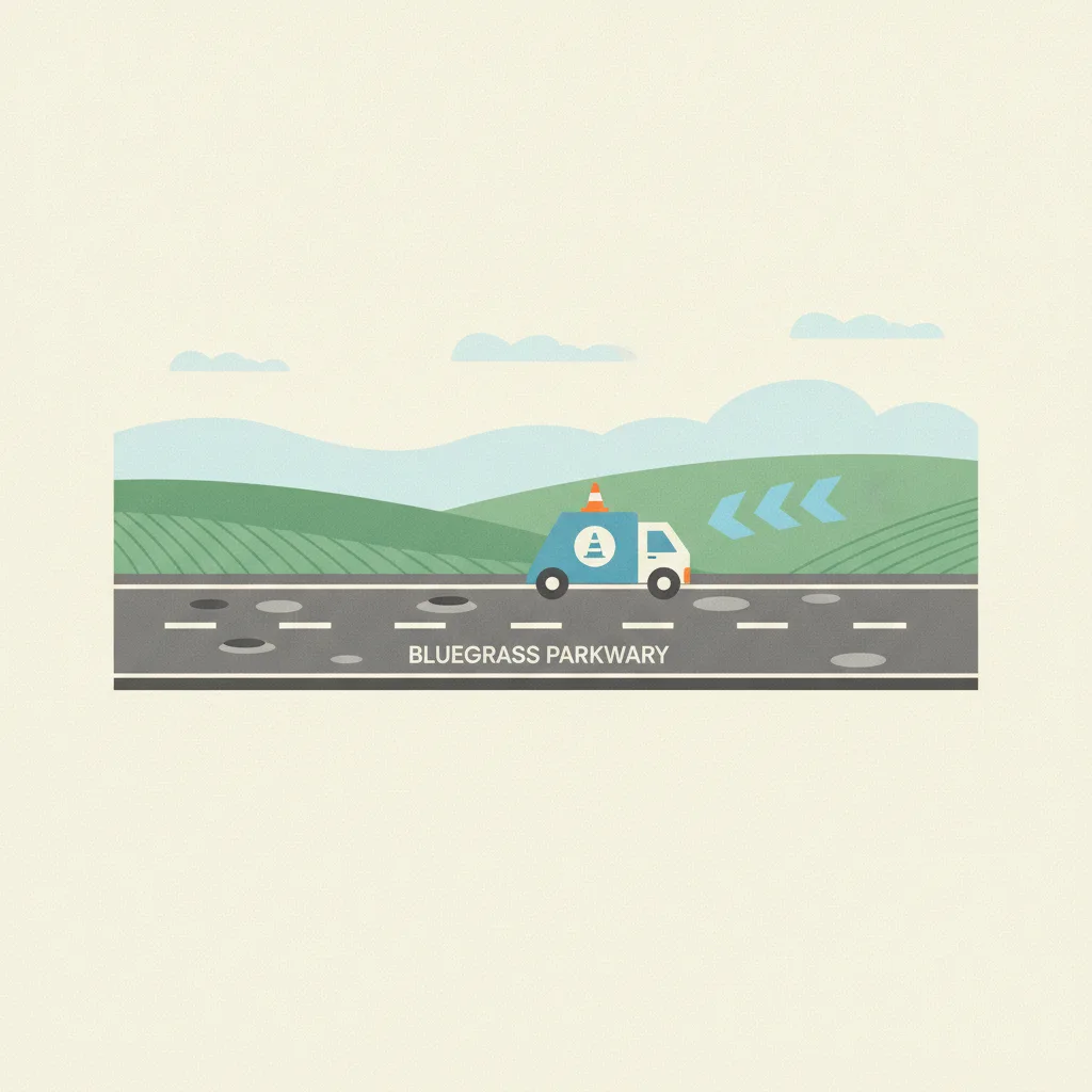 Illustration for KYTC Plans Pothole Repairs on Bluegrass Parkway Thursday