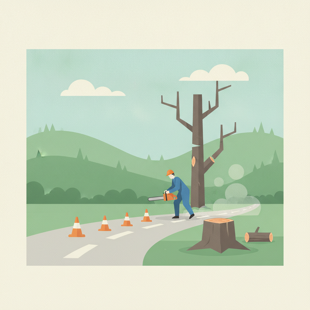 Illustration for KYTC to close Versailles Road lane for tree removal Friday