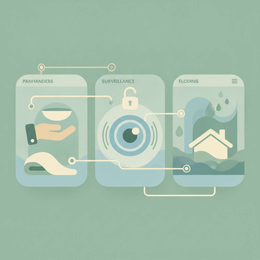 Illustration for Panhandlers, Surveillance, and Flooding Dominate Reddit Talk