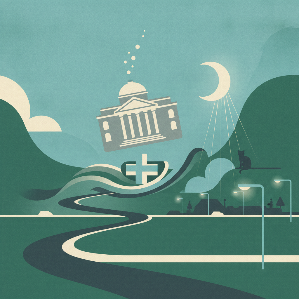Illustration for Nostalgia, Health Transitions, and Late-Night Life Dominate r/Lexington