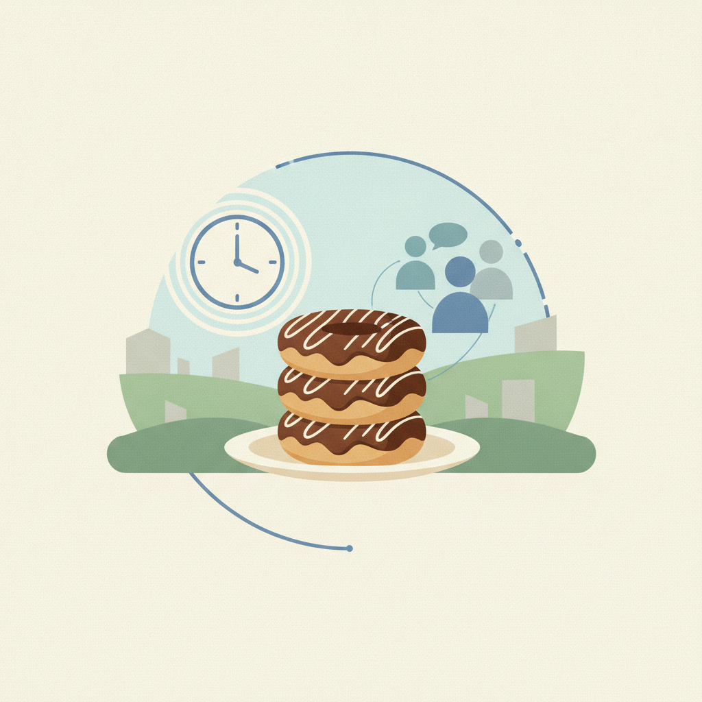 Illustration for Chocolate Cake Donuts, Late-Night Dining, and Finding Friends in Lexington