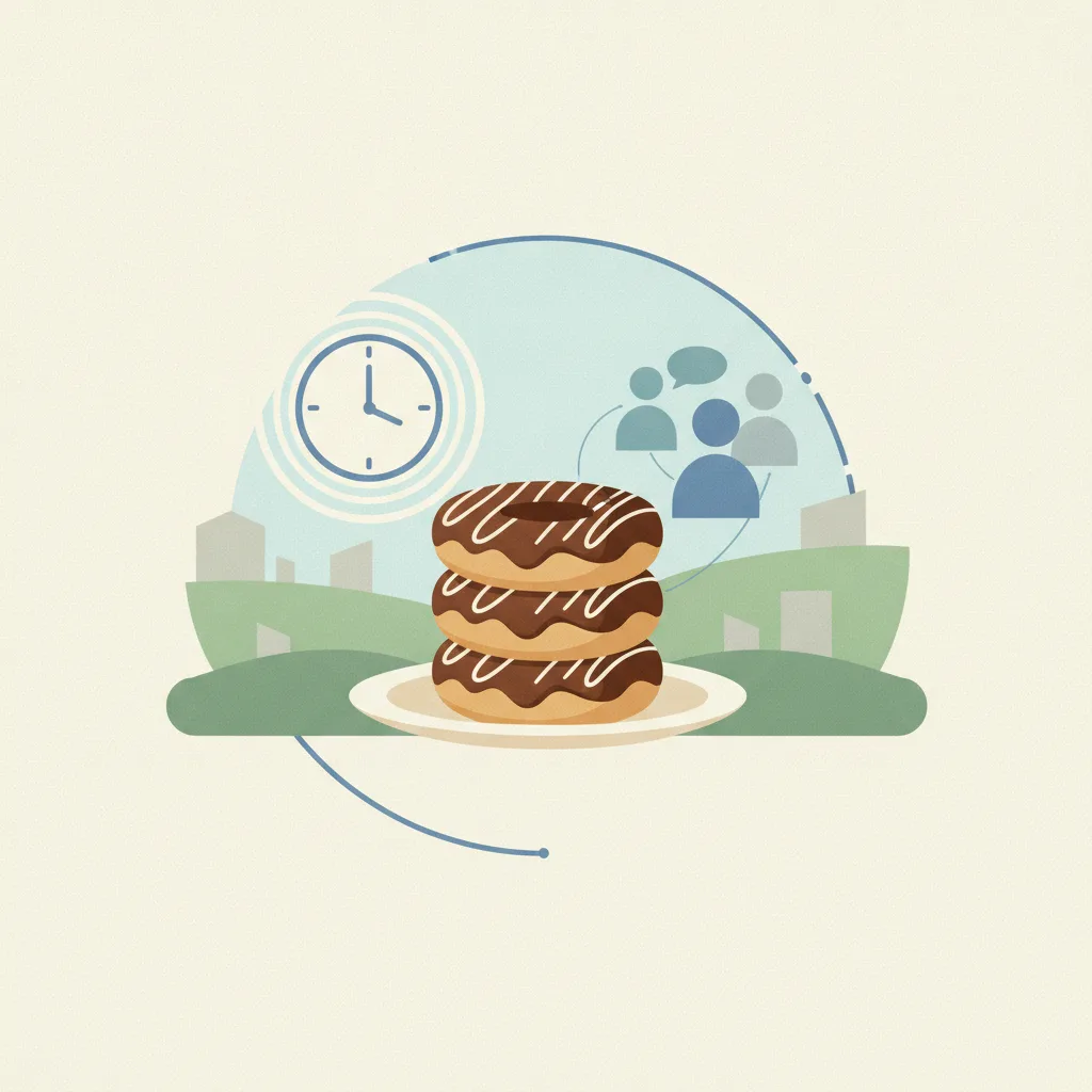 Illustration for Chocolate Cake Donuts, Late-Night Dining, and Finding Friends in Lexington