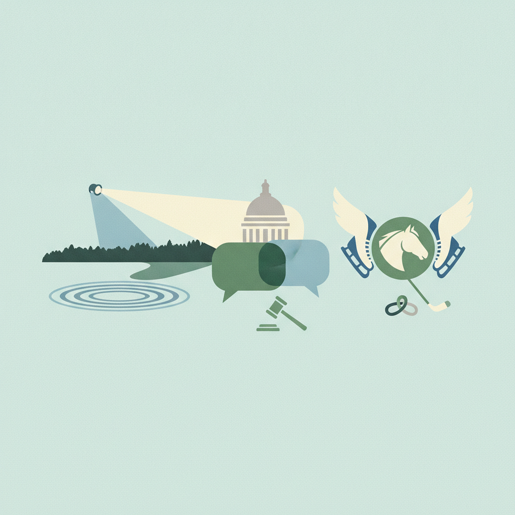 Illustration for Missing Person Search at Richmond Road Reservoir, Congressional Politics, and Nostalgia for Thoroughblades
