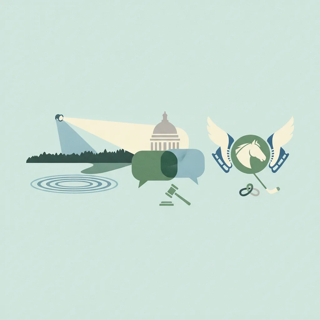 Illustration for Missing Person Search at Richmond Road Reservoir, Congressional Politics, and Nostalgia for Thoroughblades