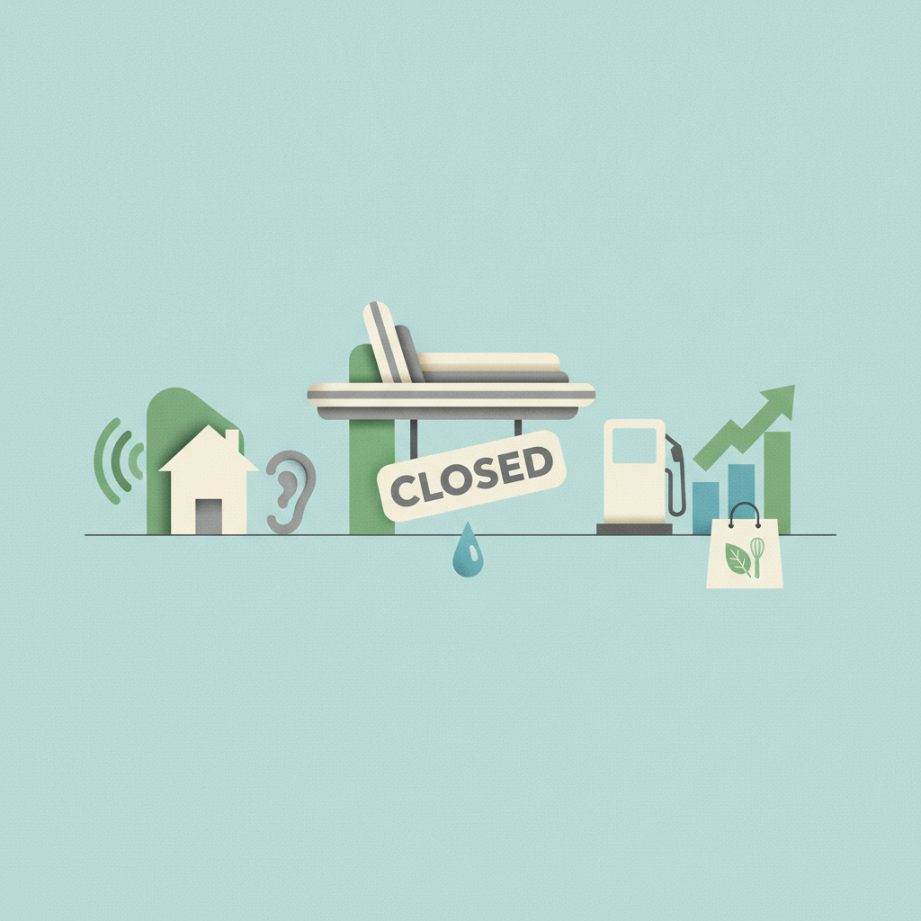 Illustration for O'Charley's closes nationwide; residents debate noise laws and gas prices
