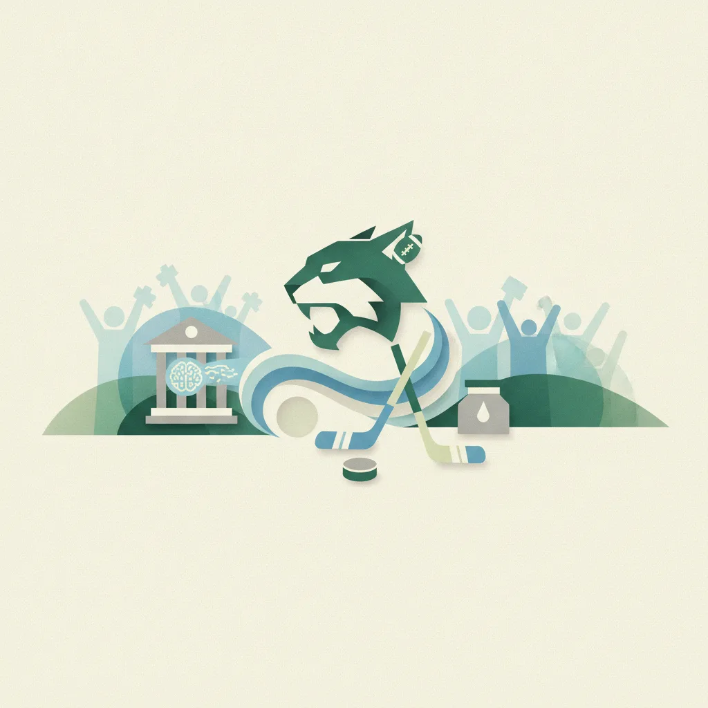 Illustration for Wildcat Win Sparks State Street Celebration; Hockey, Ink, and Courthouse AI