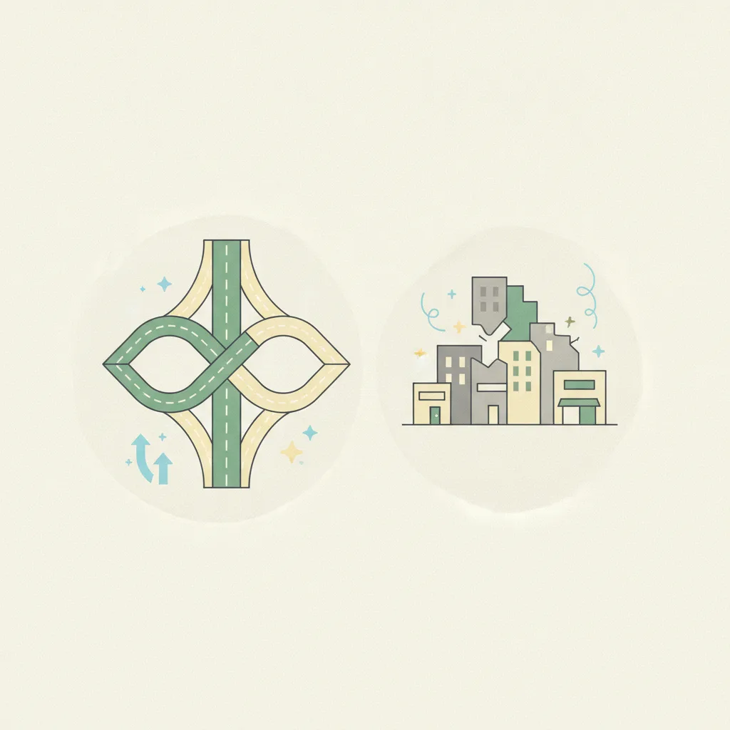 Illustration for New Double Diamond Opens Monday; Residents Reflect on Downtown Demolition