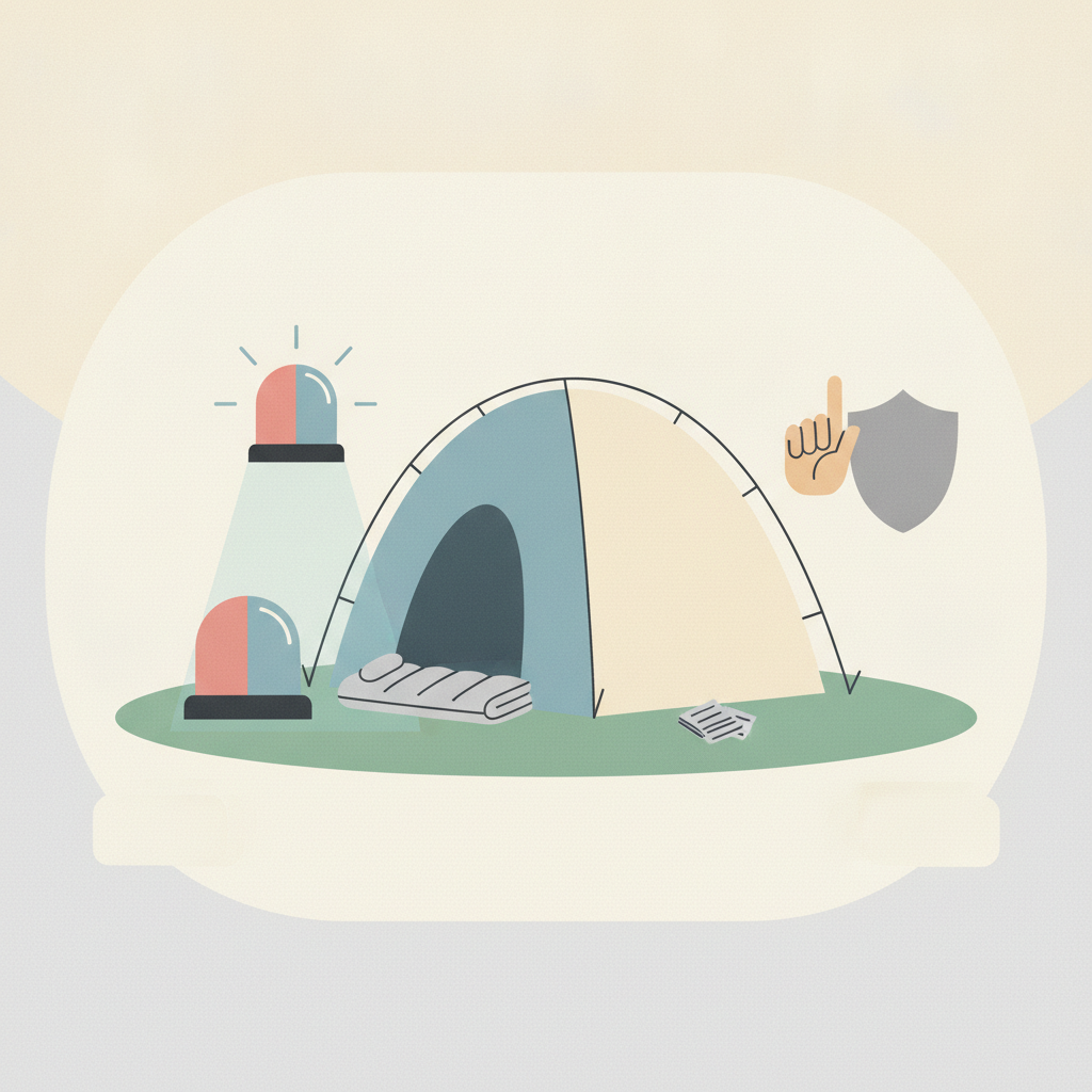 Illustration for Lexington Police, Advocates Weigh in as Unlawful Camping Citations Rise Under State Homelessness Law