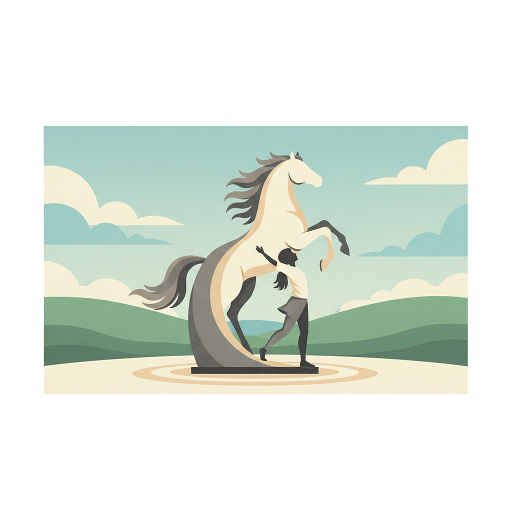 Illustration for Monument honoring boy and horse unveiled at Kentucky Horse Park