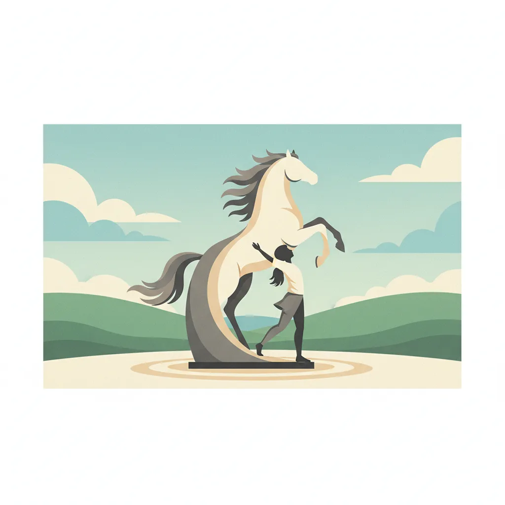 Illustration for Monument honoring boy and horse unveiled at Kentucky Horse Park