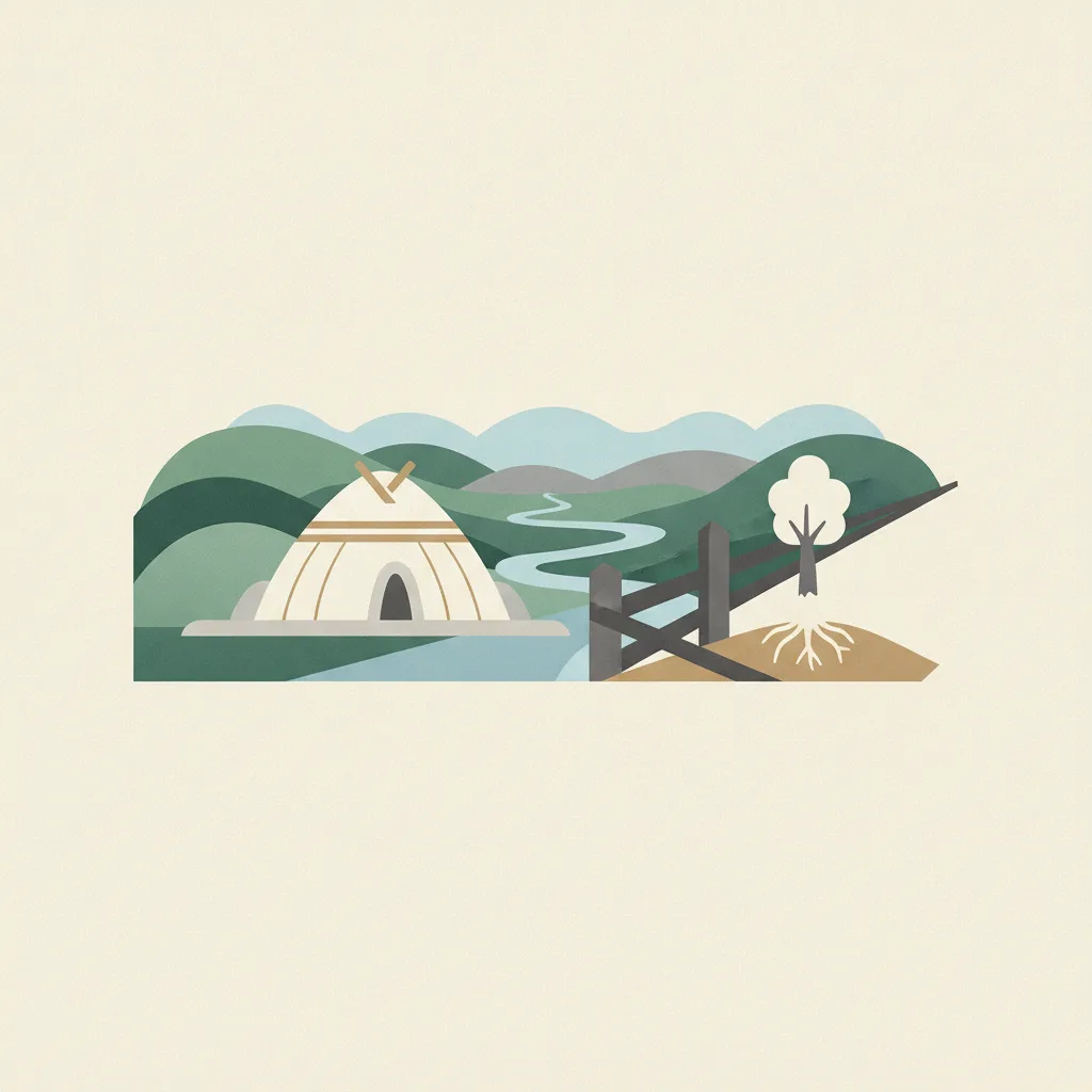 Illustration for Q&A: A Family History of Indigenous Land Displacement