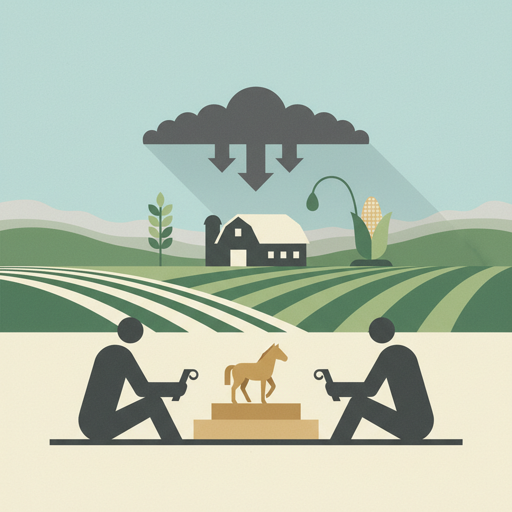 Illustration for State legislators hear grim agricultural forecast as farmers face tightening finances