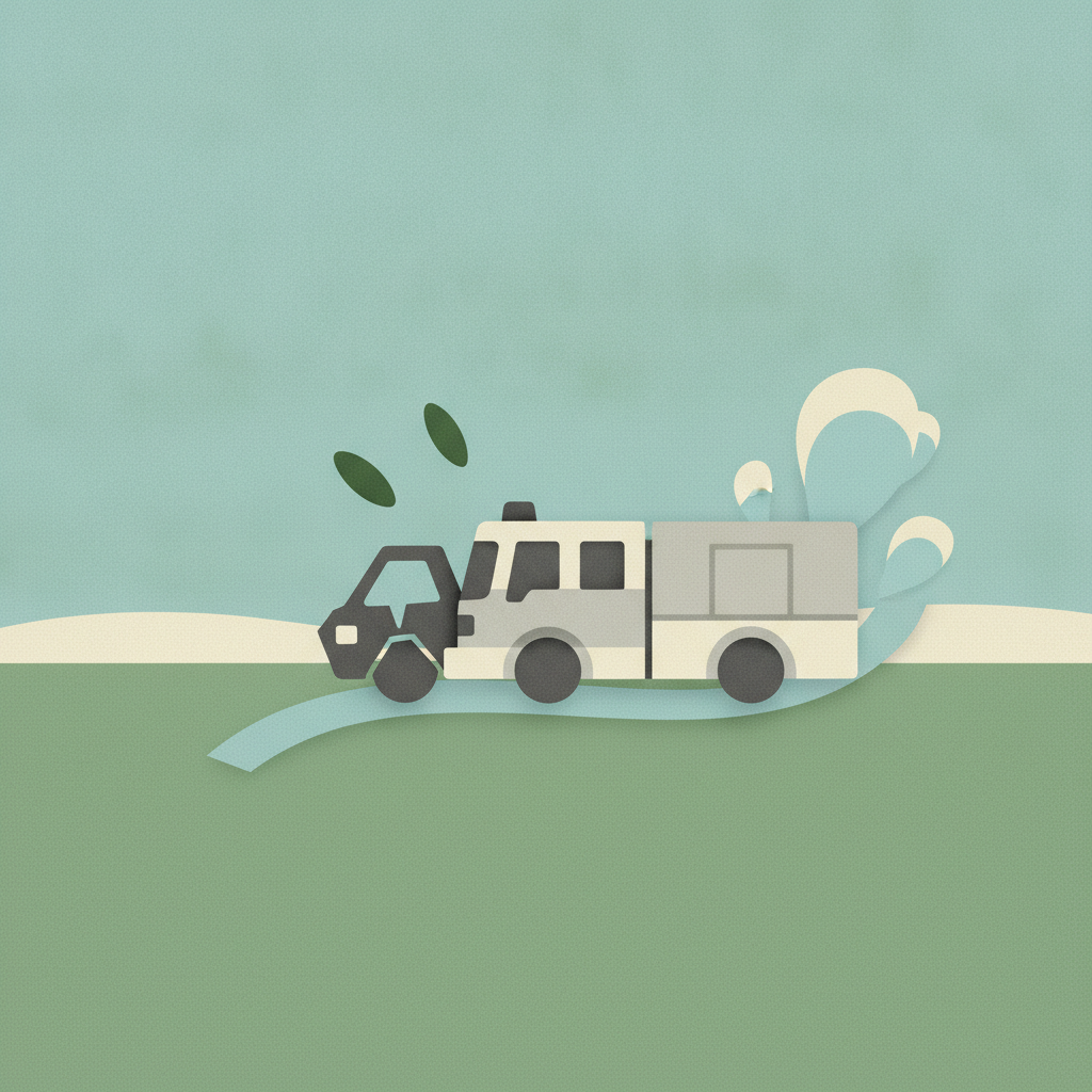 Illustration for Two killed after vehicle strikes fire truck on I-75 in Scott County