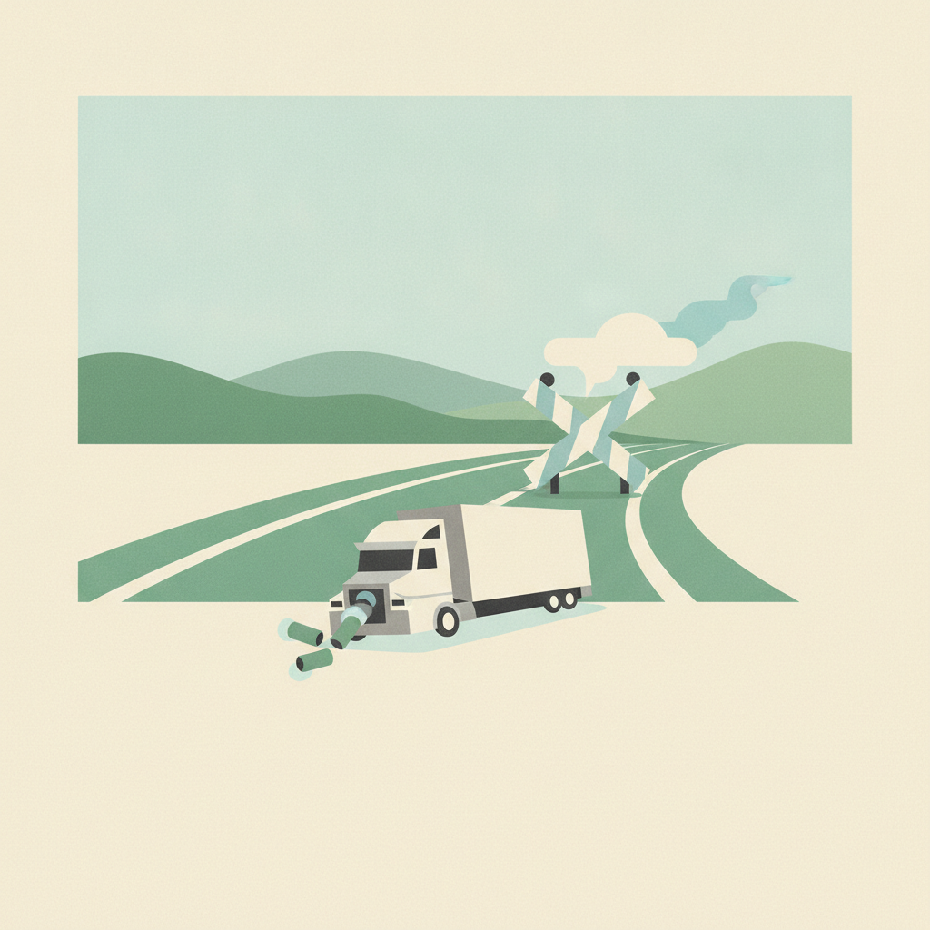 Illustration for U.S. 27 Closed in Bourbon County After Semi-Truck Battery Crash