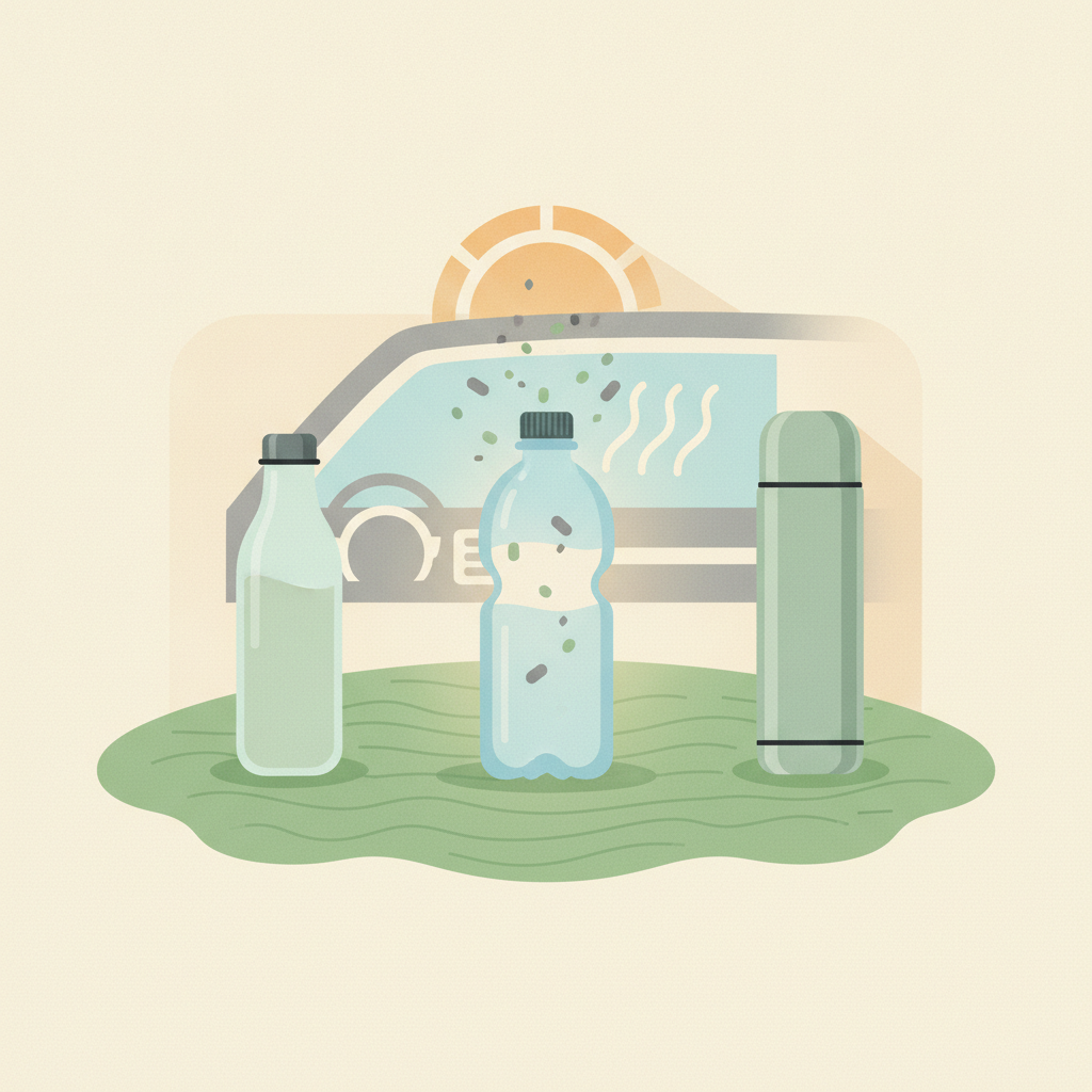Illustration for UK expert warns of hidden dangers in summer plastic water bottles