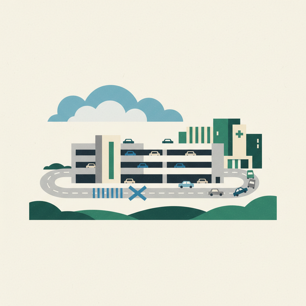 Illustration for UK Hospital Expansion Forces Parking, Traffic Changes Starting in June