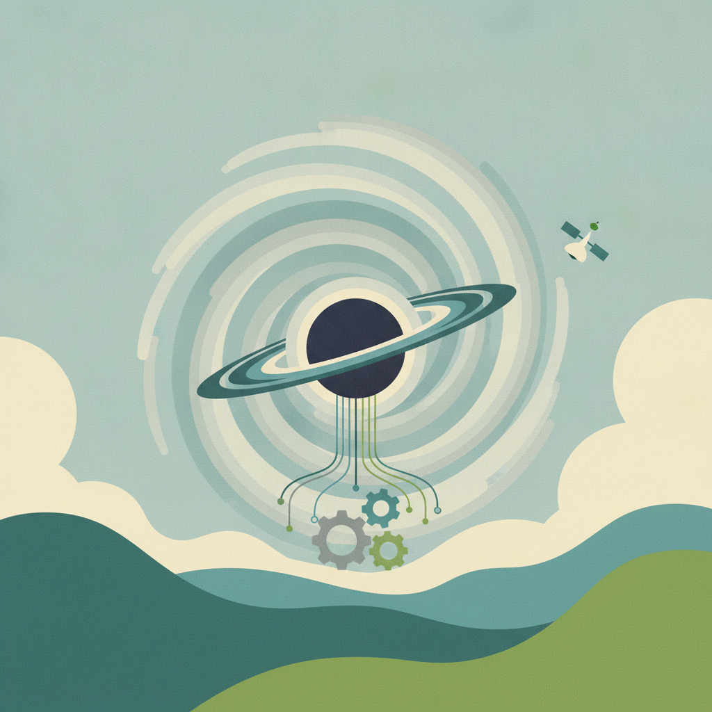 Illustration for UK researcher helps decode how black holes grow