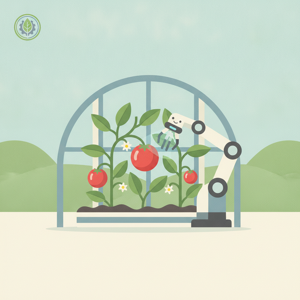Illustration for UK researchers developing robot to grow healthier greenhouse tomatoes