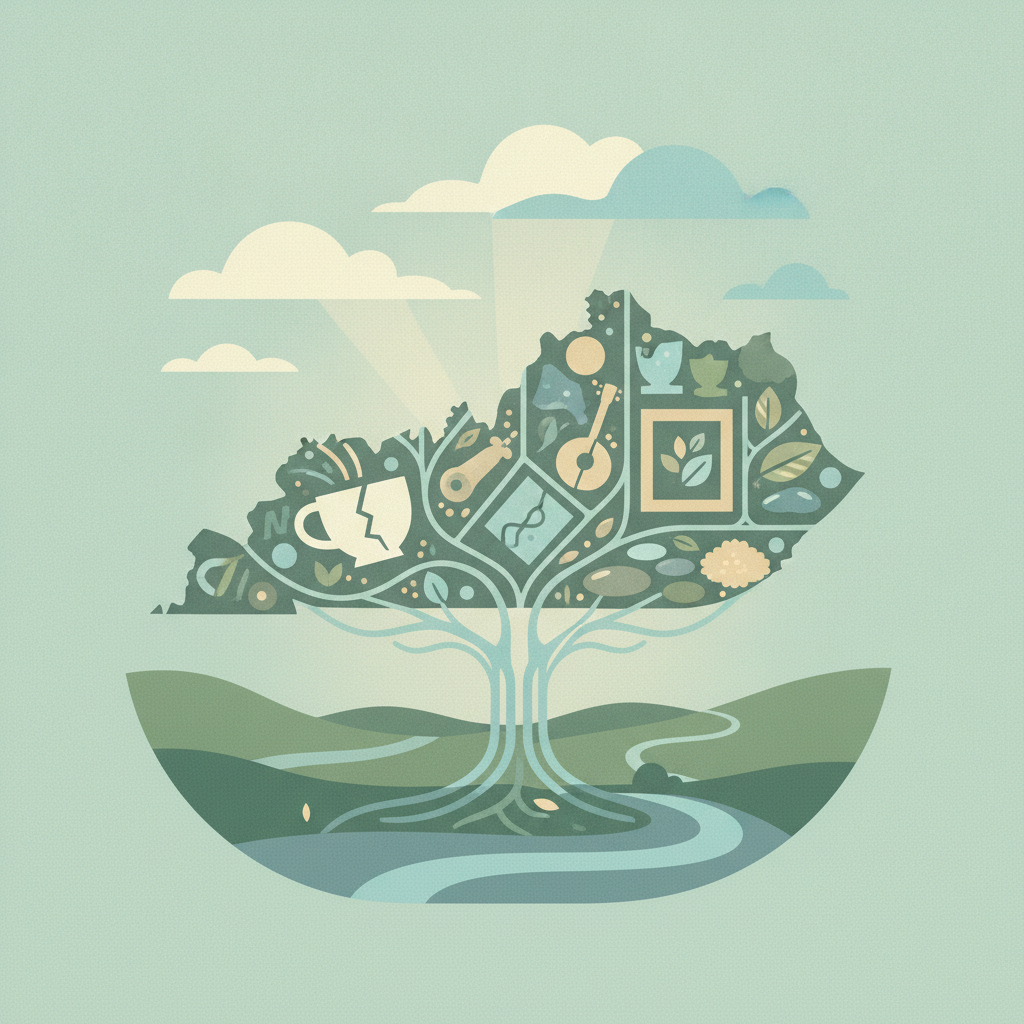 Illustration for Whitesburg mosaic transforms broken treasures into community healing