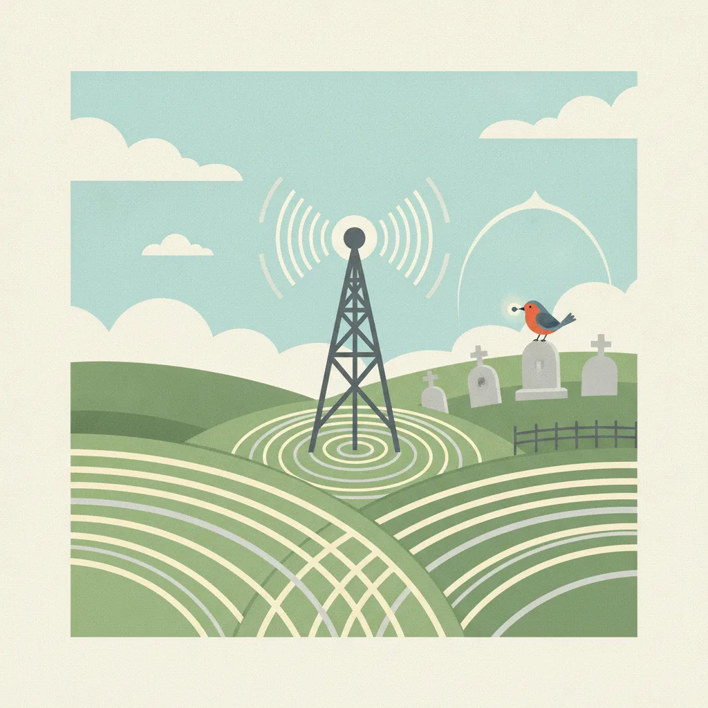 Illustration for Yonder Radio: Hay Rake Ballet, Rural Cemeteries, and the Appalachian Robin Hood