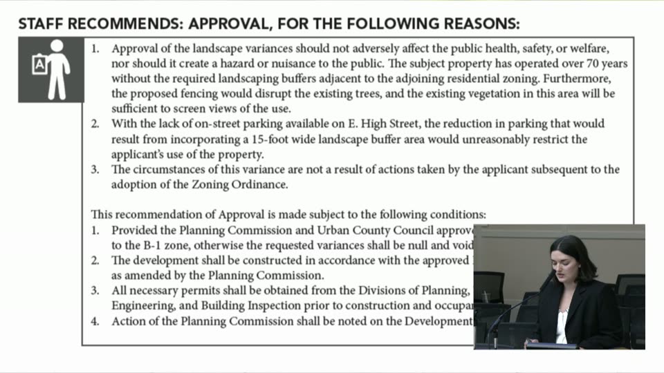 Approval of Bread and Roses LLC development plan with variance