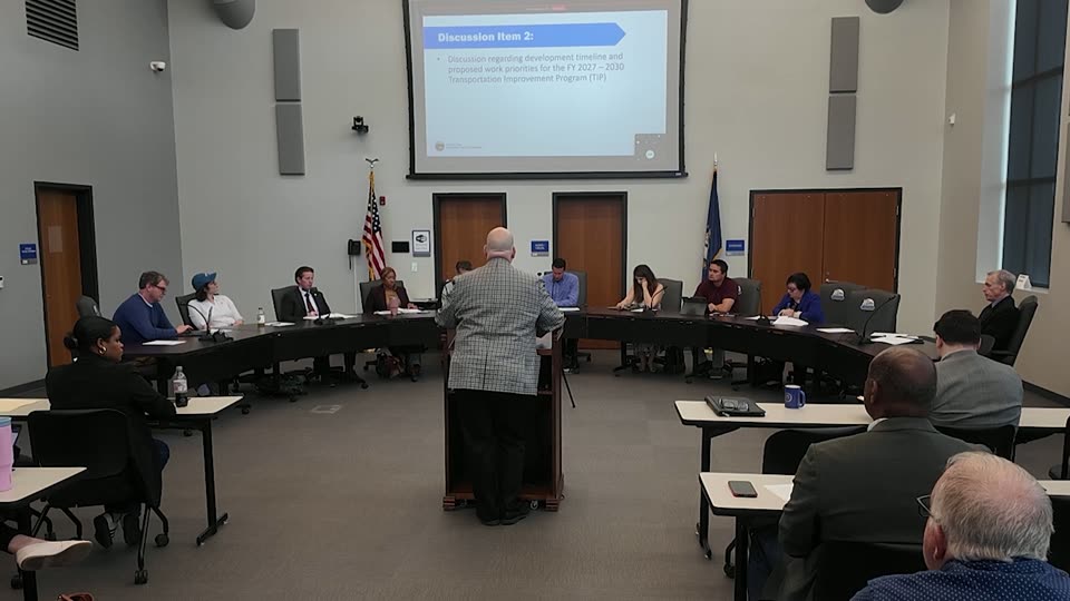 Development timeline and proposed work priorities for the fiscal year 2027 through 2030 Transportation Improvement Program