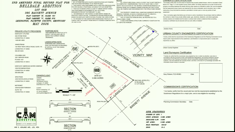 Approval of Belldale Addition, Lot 66B Amended