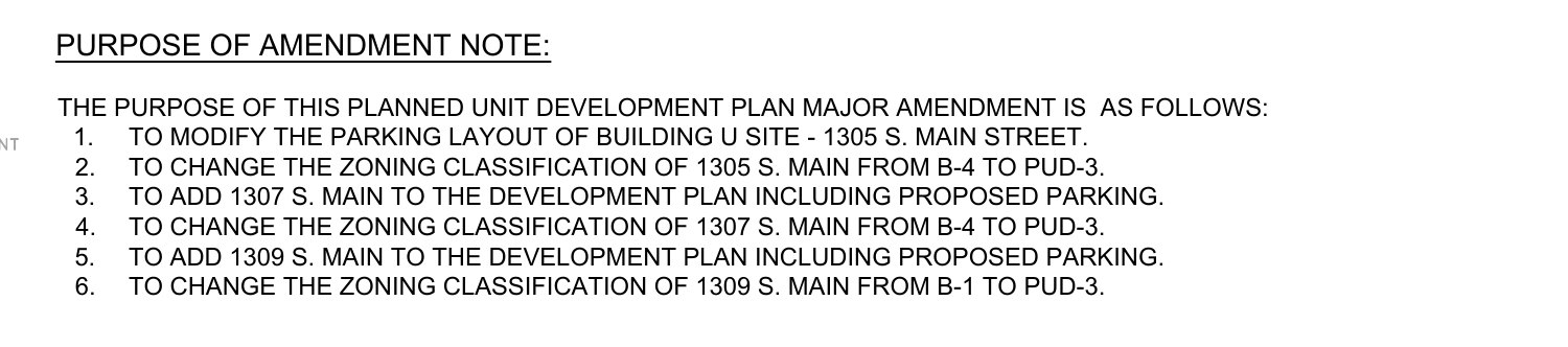 The amendment note on the Turner Commons plan sheet. The three lots are on West Main Street; the sheet's